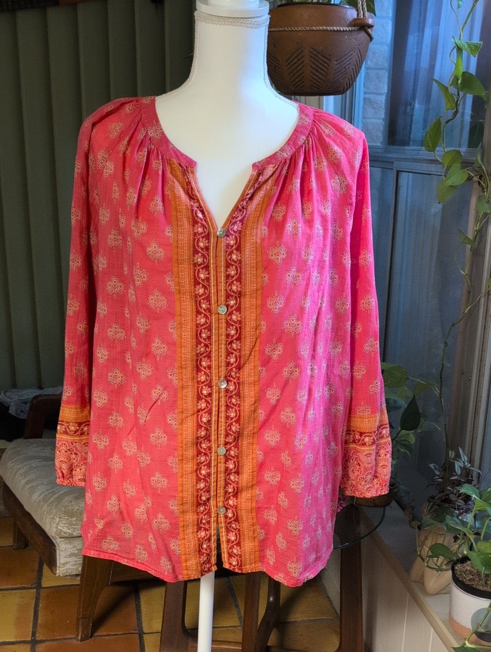 J.Jill Floral Cotton Top.